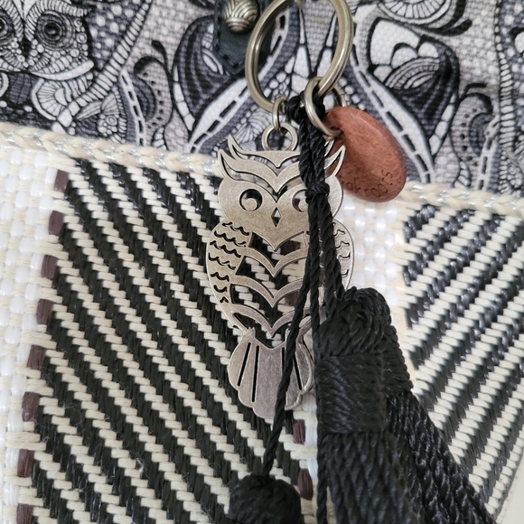 Sakroots Juke and Cotton Owl Print Purse Like New - Picture 2 of 9